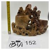 VINTAGE CHINESE SOAPSTONE SCULPTURE W/ TWO POTS