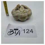 SOAPSTONE CARVED PUMPKIN TRINKET BOX