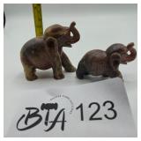 HAND CARVED ELEPHANTS--SOAPSTONE