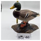 HAND CARVED STANDING MALLARD DUCK