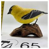 HAND CARVED AMERICAN GOLDFINCH