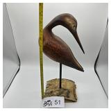HAND CARVED LONG-BILLED CURLEW