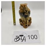 HAND-CARVED CHINESE SOAPSTONE VASE W/ FLORAL