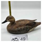HAND CARVED GREEN WINGED TEAL HEN
