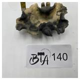 VINTAGE CHINESE HAND CARVED SOAPSTONE LOTUS LEAF