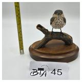 HAND CARVED FEMALE EASTERN BLUE BIRD