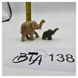 LARGER STONE ELEPHANT / SMALL JADE?? ELEPHANT
