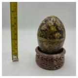 CHINESE CLOISONNE EGG--STAND NOT INCLUDED