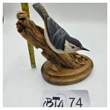 HAND CARVED WHITE BREASTED NUTHATCH