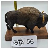 HAND CARVED AMERIAN BISON BUFFALO