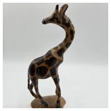HAND CARVED WOODEN GIRAFFE