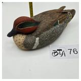HAND CARVED GREEN WINGED TEAL