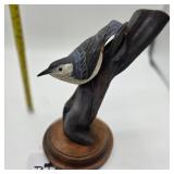 HAND CARVED WHITE BREASTED NUTHATCH