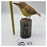HAND CARVED WESTERN MEADOWLARK