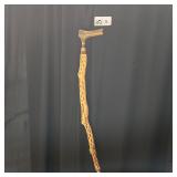 ANTLER HANDLE WALKING CANE, W/COIN