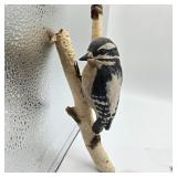 HAND CARVED DOWNY WOODPECKER