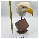 HAND CARVED BALD EAGLE HEAD