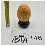 VINTAGE MARBLE?? EGG WITH STAND