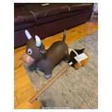 STICK HORSE AND COW TOY