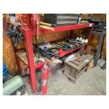 RED SHOP TABLE with VICE