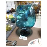 VINTAGE BLUE ITALIAN EMPOLI ART GLASS