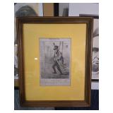 Framed Honore Daumier Print 'Une Victime des Facti