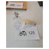 Frosted Glass Perfume Bottle and Translucent Bird