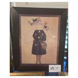 Limited Edition Patriotic Angel Figure Framed Art