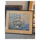 Framed Print 'The Frigate' by Arthur Beaumont 1974