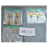 Lot of Eight Brass Ornamental Hooks