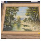 Framed Landscape Painting Signed Arnold Vail