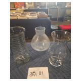 Collection of Three Assorted Clear Glass Vases