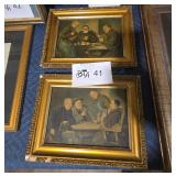 Framed Print of Four Men at a Table,