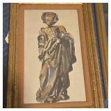 Watercolor Painting of a Standing Figure