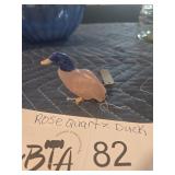 Rose Quartz Duck Figurine