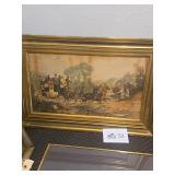 Horse-Drawn Carriage Landscape Scene Artwork