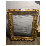 Ornate Gold Gilded Picture Frame --needs repair