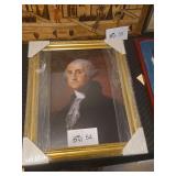 Portrait of George Washington in Ornate Gold Frame