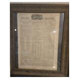 Framed 1850 The Texas State Gazette Newspaper, Vol