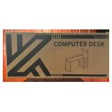 59" BLACK CARBON FIBER COMPUTER DESK