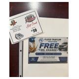 OIL CHANGE FROM FLOYD TRAYLOR HONDA/$20 PIZZA CARD