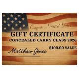 CONCEALED CARRY CLASS W/ MATT JONES
