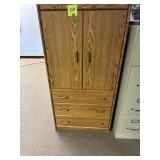 Simulated Oak Armoire with Three Drawers