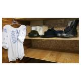Hats, Boots, and Embroidered Blouse