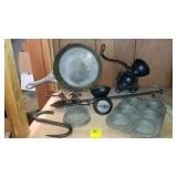 Vintage Cast Iron Pan, Muffin Tin, and More