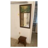 Vintage Mirror and Stool
