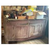 Rustic Work Cabinet and Contents