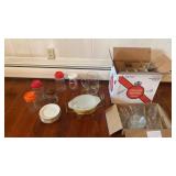 Pyrex Cassorle Dish with Stand, Vintage Anchor Hoc