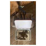 Vintage Tin, Cast Iron Tools, and More