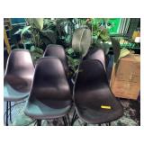 5 Poly and Metal Swivel Chairs